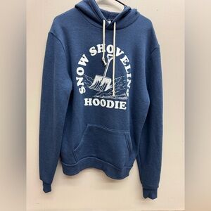 Blue Snow Shoveling Hoodie